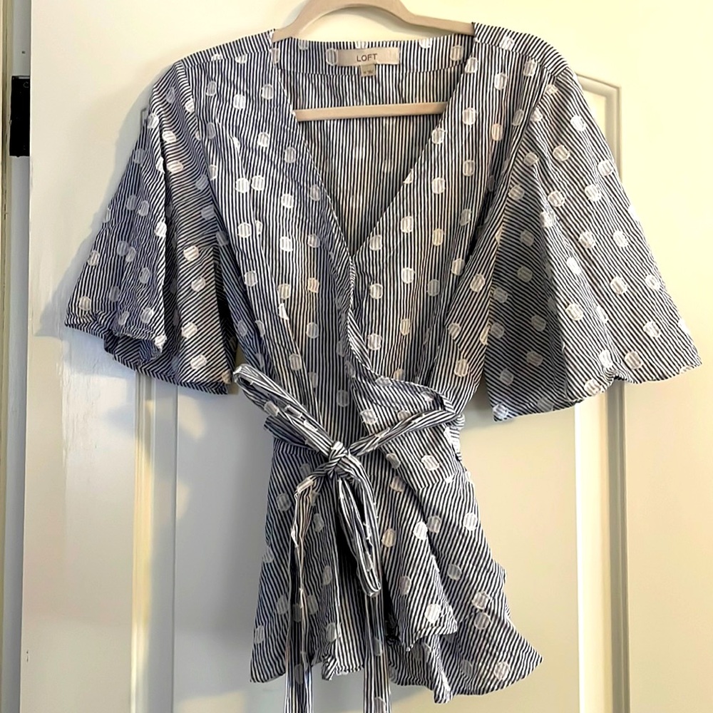 Loft wrap blouse, size XL
